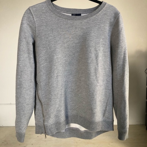 Gap grey side zip sweater - Picture 2 of 4